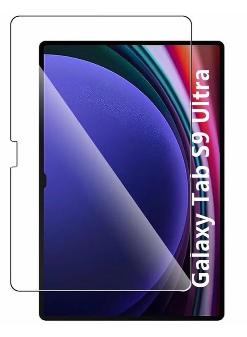 Tempered Screen Protector for Samsung Galaxy Tab S9 Ultra | 9H Hardness Tempered Glass, Bubble Free Easy Installation, Full Coverage And Anti Scratch Case Friendly- Clear - Image 1